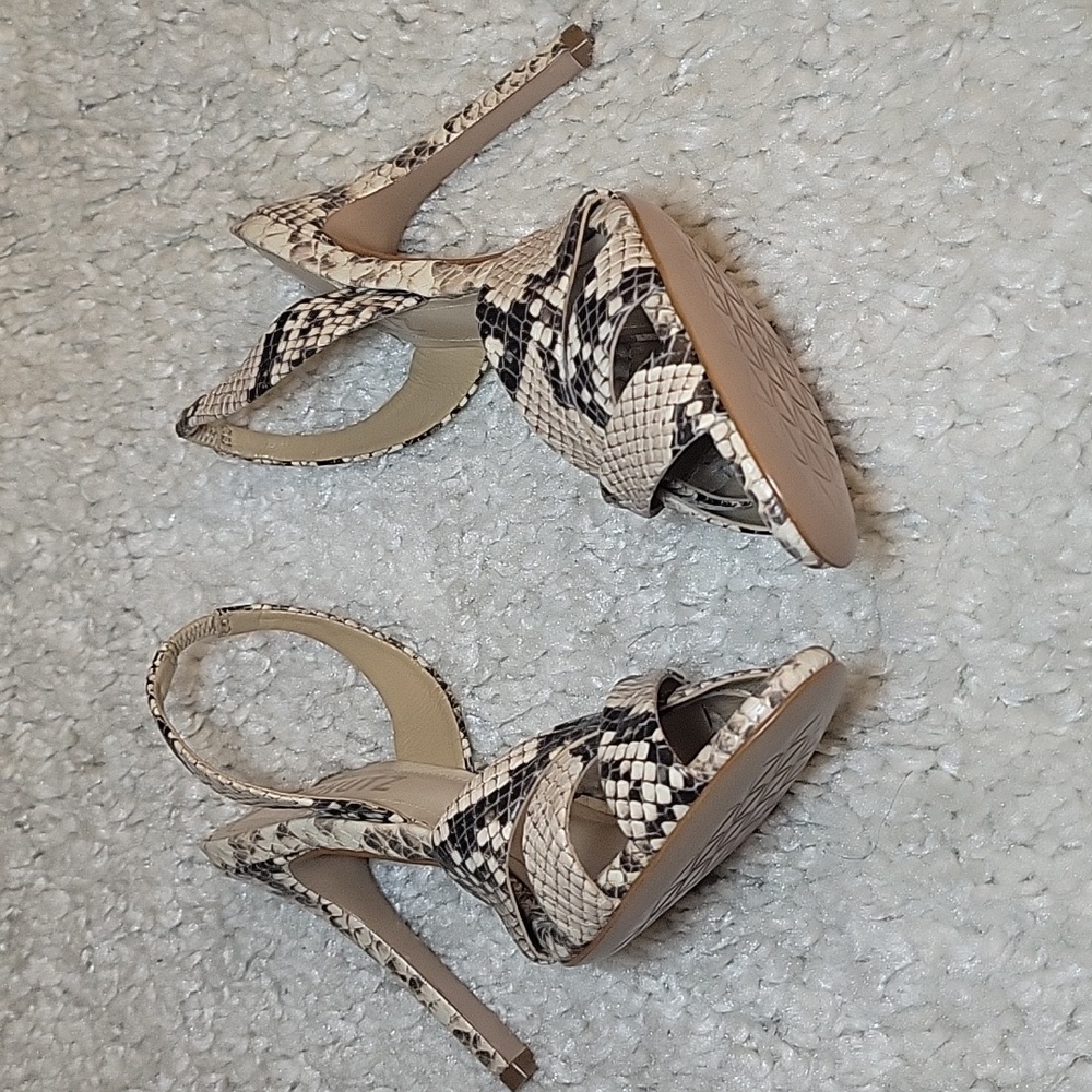 NEW KEEFA SCHUTZ snake Print Sling Back Heels Size 7 - Picture 14 of 16